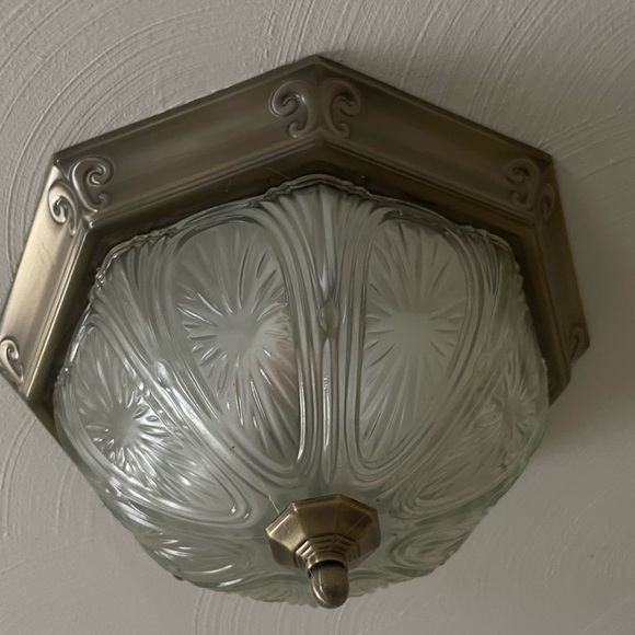 Brushed Bronze Flush Mount Light Ceiling Lamp Fixture. 11 1/2 inch - Picture 2 of 3